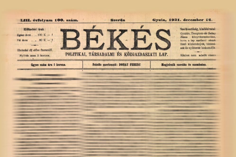 Gyula, 1921. december 14.